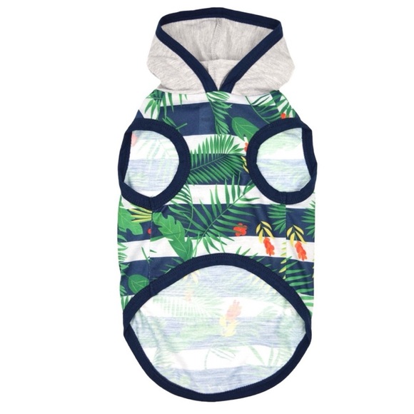 NWT Vibrant Life "Salty" Tropical Dog Hoodie, S for dogs up to 20 lbs - Picture 4 of 6